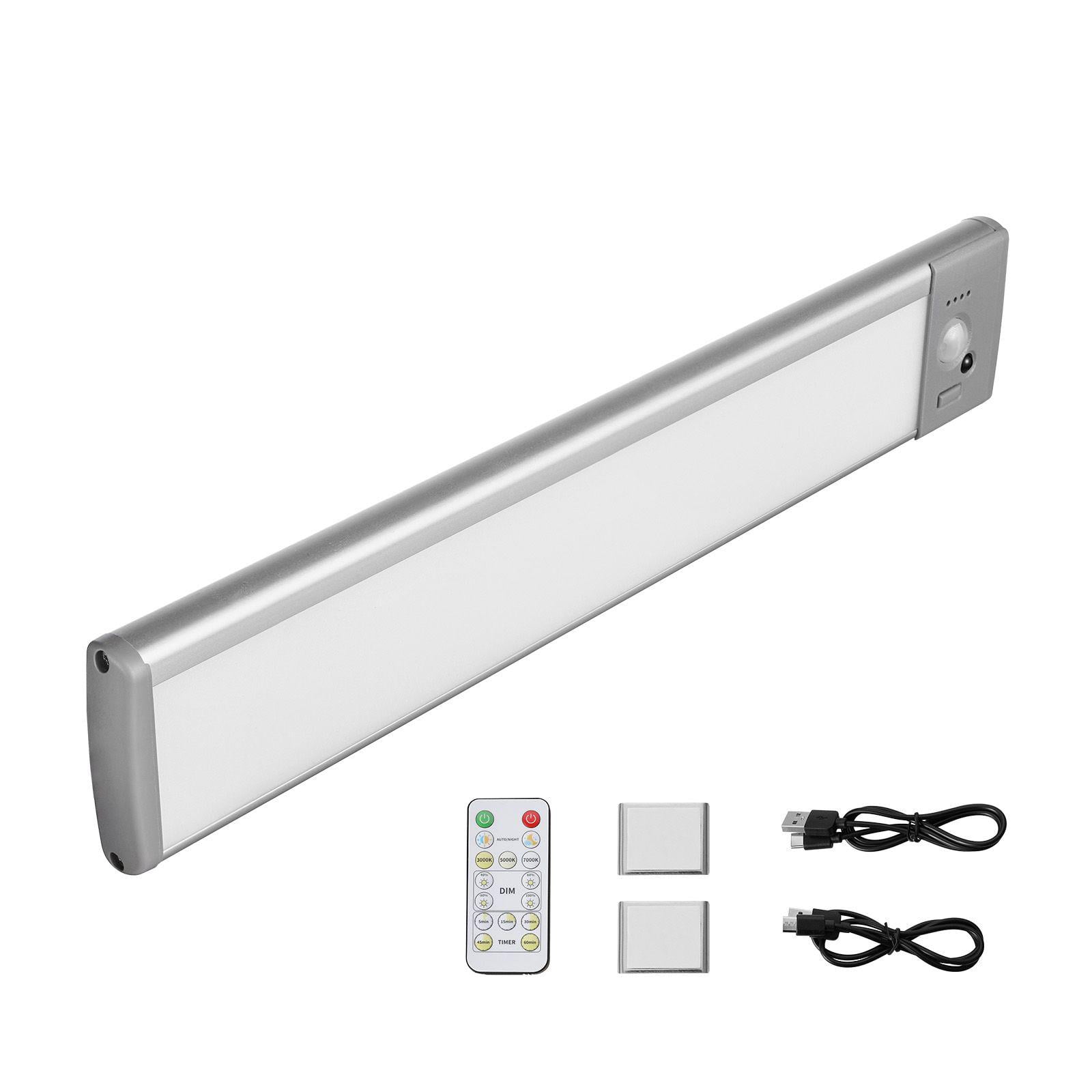 68 LED Motion Sensor Under Cabinet Lighting 5 PCS Rechargeable Wireless with Remote Control for Closet Counter Bookshelf Stair Hallway