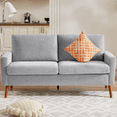 thumbnail image 1 of 68" Lounge Sofa, Corduroy Fabric, Mid-Century Modern Sofa with Spring Cushions for Living Room, Bedroom, Office, 1 of 6
