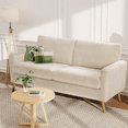 thumbnail image 1 of 68" Lounge Sofa, Corduroy Fabric, Mid-Century Modern Sofa with Spring Cushions for Living Room, Bedroom, Office, 1 of 7