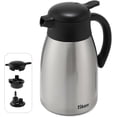 thumbnail image 1 of 68 Oz OpenClean Thermal Coffee Carafe, Stainless Steel Insulated Vacuum Carafes For Keeping Hot, 2 Liter Beverage Dispenser (Silver), 1 of 4