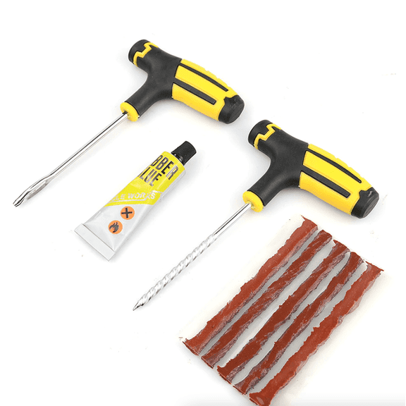 68 Pcs Tire Repair Kit, Heavy Duty DIY Flat Tire Plug Tool Set with Rubber Strips & Glue, Universal Emergency Fix for Cars, Trucks, Motorcycles & ATVs