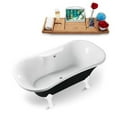 thumbnail image 1 of 68" Streamline N103WH-CH Clawfoot Tub and Tray With External Drain, 1 of 7