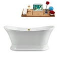 thumbnail image 1 of 68" Streamline N201GLD Soaking Freestanding Tub and Tray With External Drain, 1 of 9