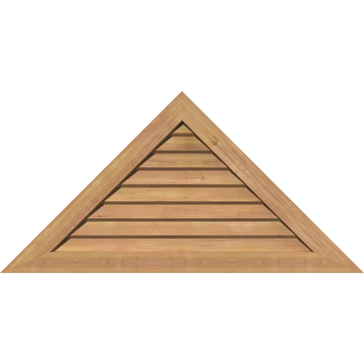 68"W X 31 1/8"H Triangle Gable Vent (80 7/8"W X 37"H Frame Size) 11/12 Pitch: Unfinished, Non-Functional, Smooth Western Red Cedar Gable Vent W/ Decorative Face Frame