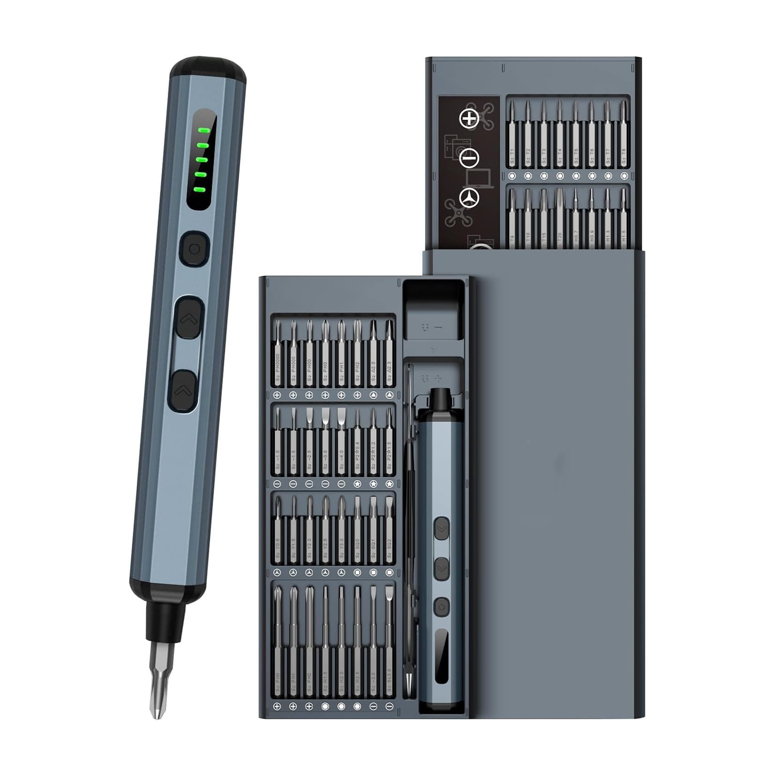 68-in-1 Electric Screwdriver Set Rechargeable 5 Torque Settings Precision Power Tool Magnetic Screw Driver Bits Screwdriver Kit
