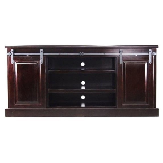 68 in. Poplar Provincial TV Stand, Caribbean Rum