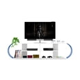 thumbnail image 1 of 68-inch White TV Stand with Solid Wood and 4 Shelves / Improve Your Home Entertainment Setup, 1 of 3