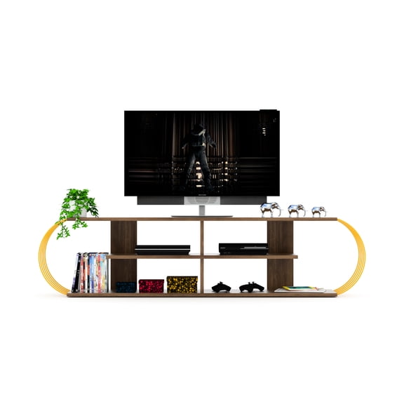 Solid Wood Structure | 68 - inch Width | Guest Room Entertainment | Welcoming Tv Stand