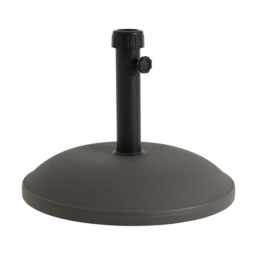 68 lbs Round Concrete Resin Umbrella Base Heavy Duty Patio Umbrella Stand Brown