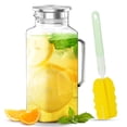 thumbnail image 1 of GPED 68 oz Glass Pitcher , 2 Liter Water Pitcher with Lid and Spout, Borosilicate Glass Jugs, Stainless Steel Filter Lids, Heat Resistant Carafes for Drinks, Dishwasher Safe, 1 of 7