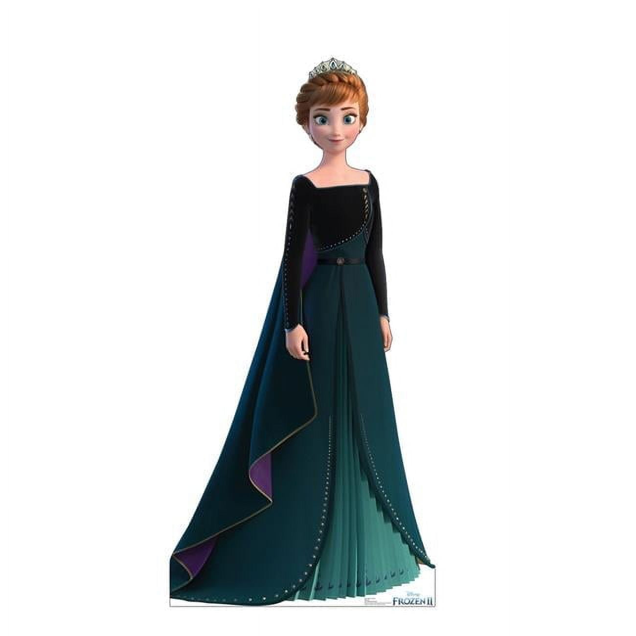 68'' Lifesize Anna Dark Green Gown Cardboard Standup