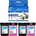 thumbnail image 1 of 680 680XL F6V27AA F6V26AA Ink Cartridges Compatible for 1115 1118 2135 2138 2600 3635 3636 3638 3838 4538 4678 5000 5200 Inkjet Printers, Leak-Proof Design Crisp Printing, 1 of 7