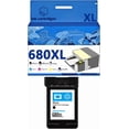 thumbnail image 1 of 680 680XL F6V27AA F6V26AA Ink Cartridges Compatible for 1115 1118 2135 2138 2600 3635 3636 3638 3838 4538 4678 5000 5200 Inkjet Printers, Leak-Proof Design Crisp Printing, 1 of 7
