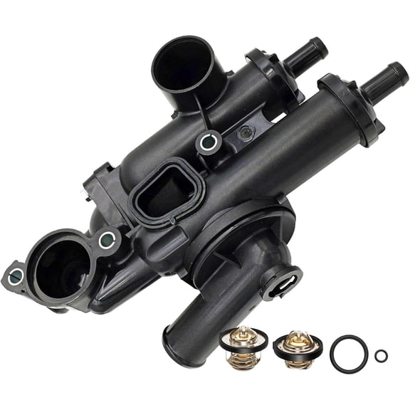 NOVAPARTS 68003582AB 902319 Thermostat Housing Assembly for Dodge Journey 09-20 Avenger 08-14 Caliber 07-12 Chrysler 200 11-14 Sebring 07-10 Jeep Compass Patriot 07-17 2.4L 2.0L 902-319