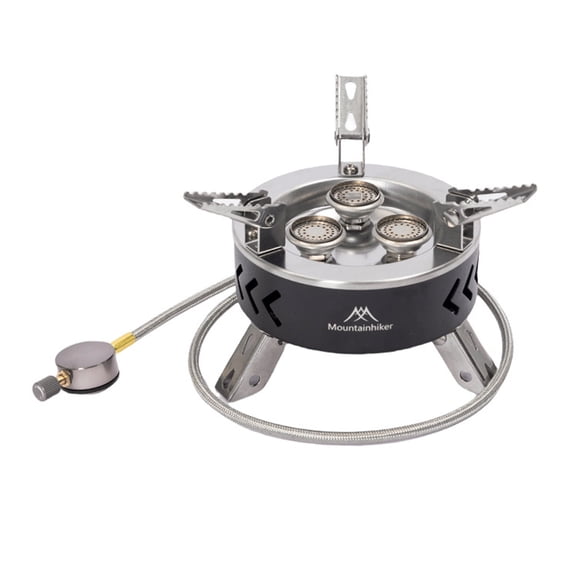6800W Portable Outdoor Furnace with Storage Bag Barbecue Burner Cookware Metal Foldable Picnic Stove for Outdoor Camping Tourist