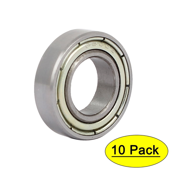 Uxcell V6000ZZ V-Groove Bearing 10x30x8mm - Double Shielded Chrome Steel, 90° Groove, 2 Pack, For Linear Motion & Pulleys