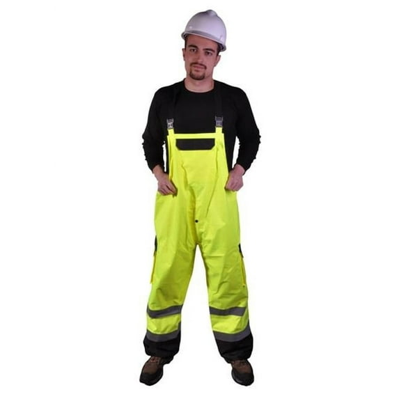 6805 Premium Class E Bib Rain Pants With Black Bottom, Large & Extra Large