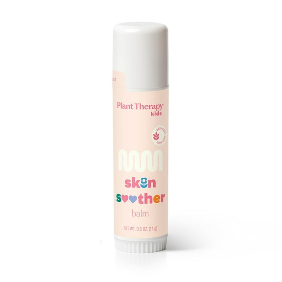 Plant Therapy Kids Skin Soother Balm Stick 0.5 oz Soothes Dry, Irritated, or Sensitive Skin, Made with Nourishing, Natural Ingredients, Gentle Enough for Everyday Use on Kids