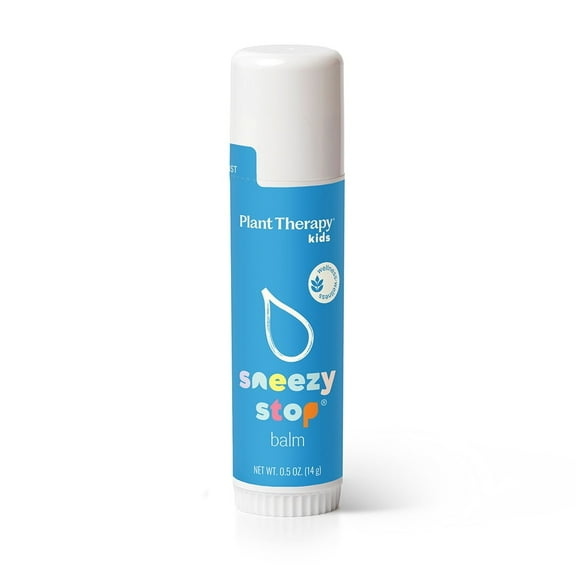 Plant Therapy Kids Sneezy Stop Balm Stick 0.5 oz Supports Clear Breathing, Soothes Skin, Crafted with Safe, Natural Ingredients Parents Trust