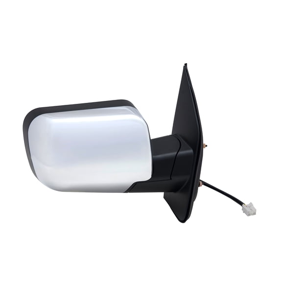 68099N - Fit System Passenger Side Mirror for 11-15 Nissan Titan SV Model, textured black w/ Chrome cover, foldaway, Power Fits select: 2012 ,2015 NISSAN TITAN S/SV/PRO-4X