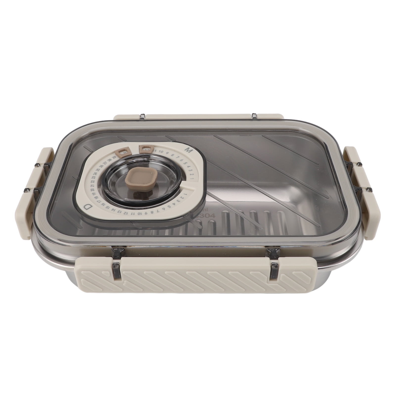 680ml Stainless Steel Bento Box - Leakproof Food Storage Container with Lid, Beige