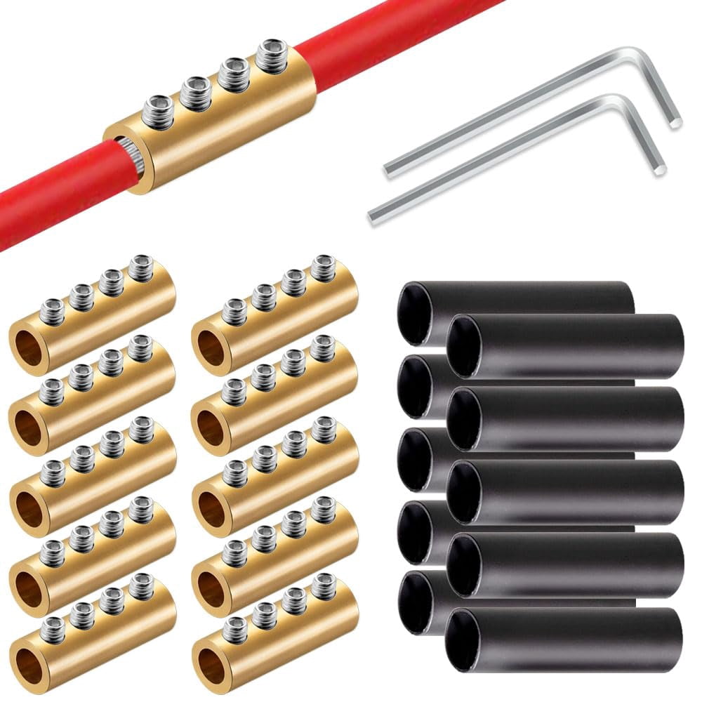 6810 Specification Cable Connector Nut Kit, 80 Fast Wire Connection Terminal, Circuit Connector Cable Connector with Screw and Waterproof Heat Shrink Tube (10 Sets)