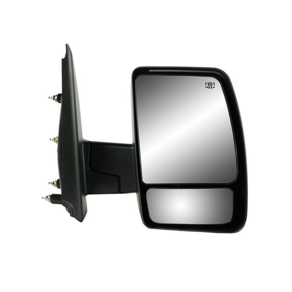 68115N - Fit System Passenger Side Mirror for 12-18 Nissan NV 1500, 2500, 3500, textured black, dual lens foldaway, w/o tow pkg, Manual