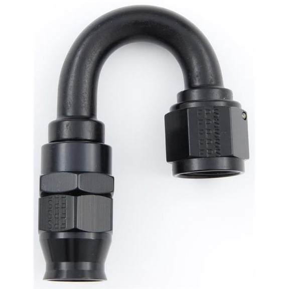 681806-BL 180 deg -6 AN Real Street PTFE Race Hose End Fitting, Black