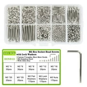 681PCS M2 Hex Socket Head Cap Machine Screws Assortment Kit, Metric Bolt and Nuts Kit 4mm to 25mm