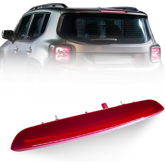 68247167AA, High Mounted Third  Light Compatible with   2015-2023, Rear Center  3rd Stop Lamp Replacement Part,  - Easy to Install | 2016 2017 2018 2019 2020 2021 2022