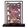 thumbnail image 1 of 68409 Meyda 9.5"W X 10.53"H Pansies Lighted Mini Tabletop Window, 1 of 2