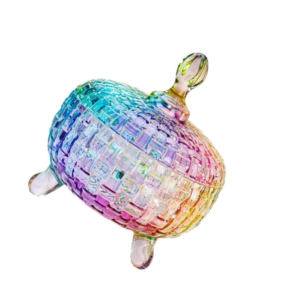 685ml Glass Kitchen Jar Shatter Candy Display Bowl with Lid For Living Room Decoration Or Dining Table
