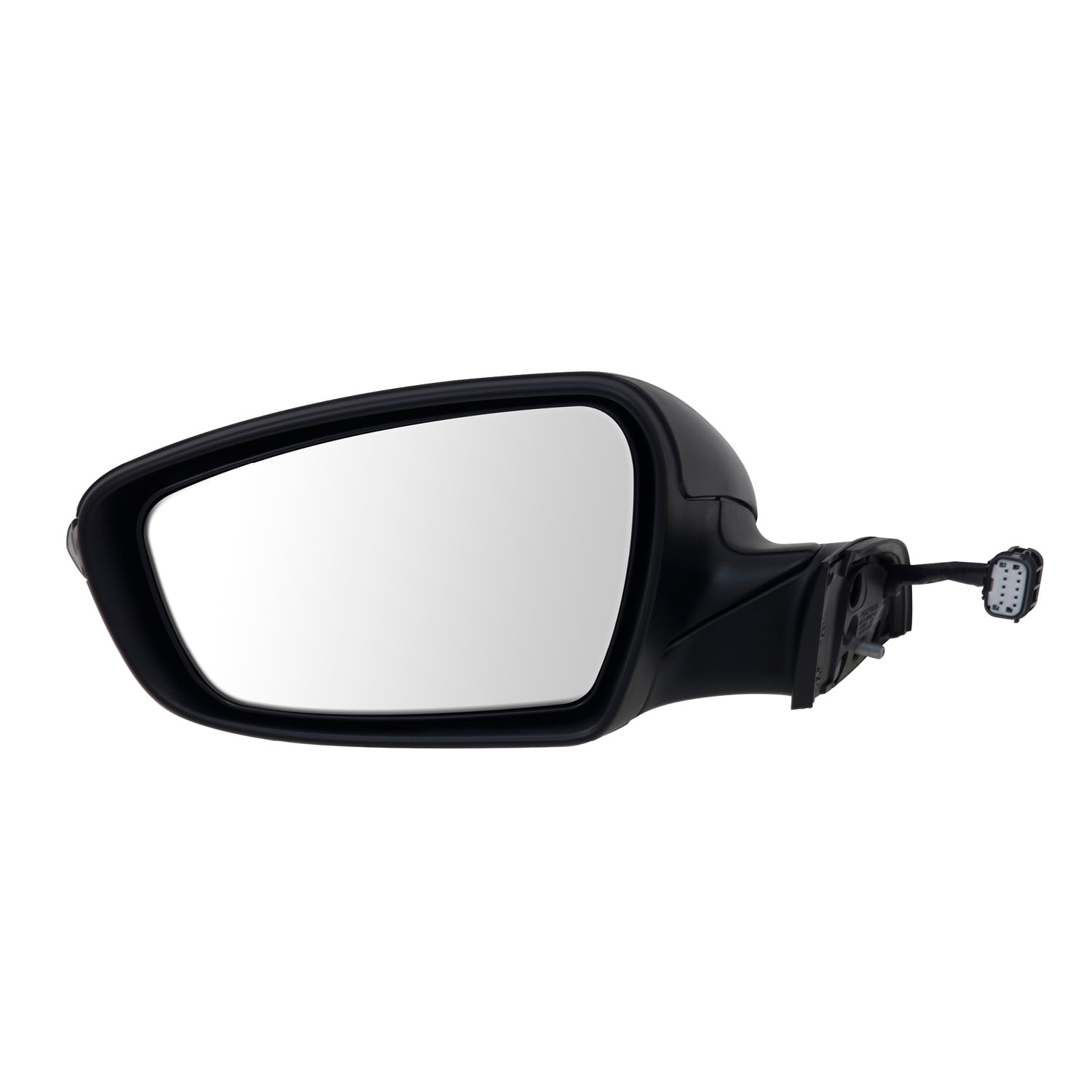 68640N - Fit System Driver Side Mirror for 15-18 Nissan Versa Sedan, textured black w/ PTM cover, foldaway, Driver Side, Power