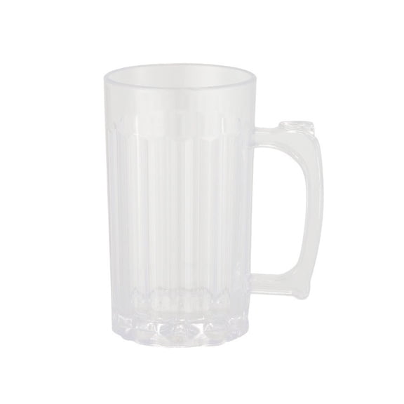 688ml Large Unbreakable Plastic Beer Mug with Handle, Shatterproof Clear Beer Stein, Reusable Glass Alternative Cup for Bar Restaurant Commercial Catering