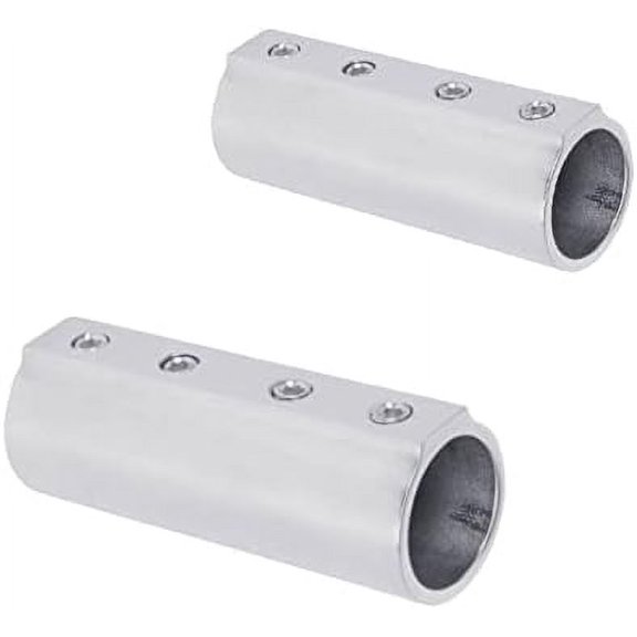 6895S- Stainless Steel Hand Rail Heavy Duty Tube Connector- 3 Length, Fits 7/8 Tube OD, Straight Pipe Fitting Connector 2-Pack