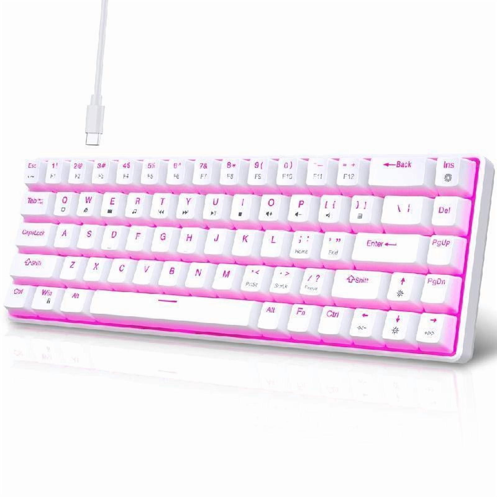 68Keys Mechanical Keyboard Double Shot Hot-Swappable Clicky Switches Backlits