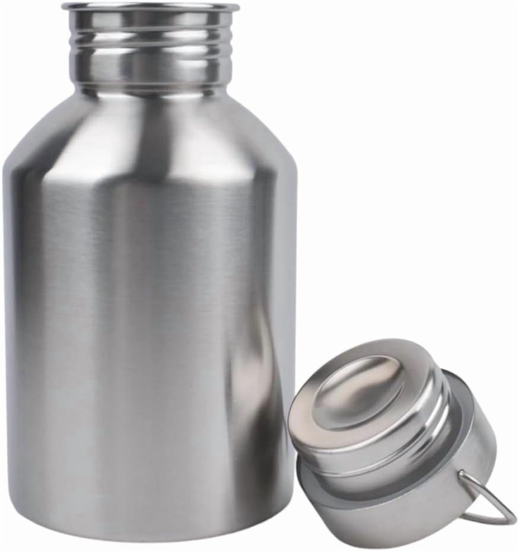 68OZ Stainless Steel Water Bottle with Handle Big Water Bottle for Men Single Wall Thickened Metal Bottle,Leak Proof and Anti Drop Large Capacity Hot Water Kettle for Sports,Camping&Hiking
