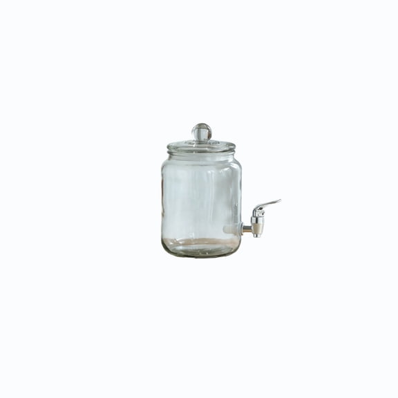 68Oz/101Oz Thick Clear Glass Beverage Dispenser Drink dispenser withWith Stainless Steel Spigot Airtight Sealed Jar for for Lemonade,Juice, Tea, and Party Drinks (Clear)