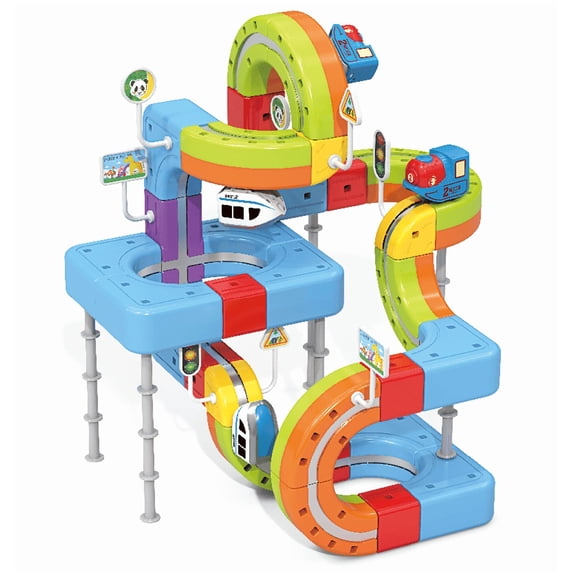 68PCS Magnetic Track Car Set - Versatile Building Toy for Kids | STEM Skill-Building Educational Game, Hands-On Assembly Train, Early Learning Parent-Child Interactive Toy for Boys & Girls.