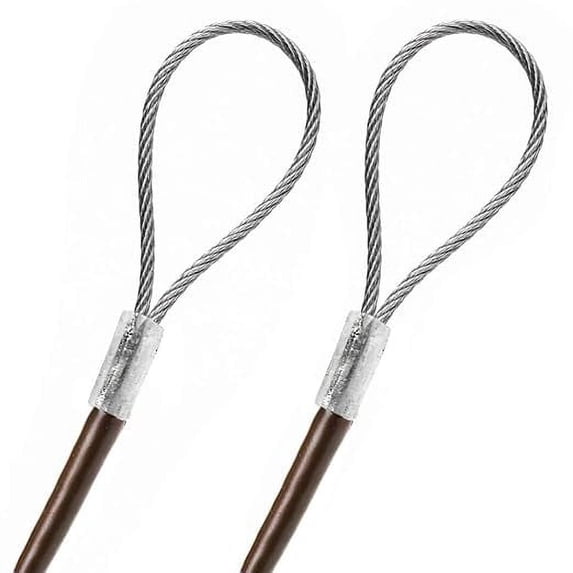 68ft Order To Size 1/16 Galvanized Steel Cable BROWN Vinyl Coated To 1/8 Made To Order In USA