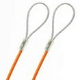thumbnail image 1 of 68ft Order To Size 1/16 Galvanized Steel Cable ORANGE Vinyl Coated To 1/8 Made To Order In USA, 1 of 1