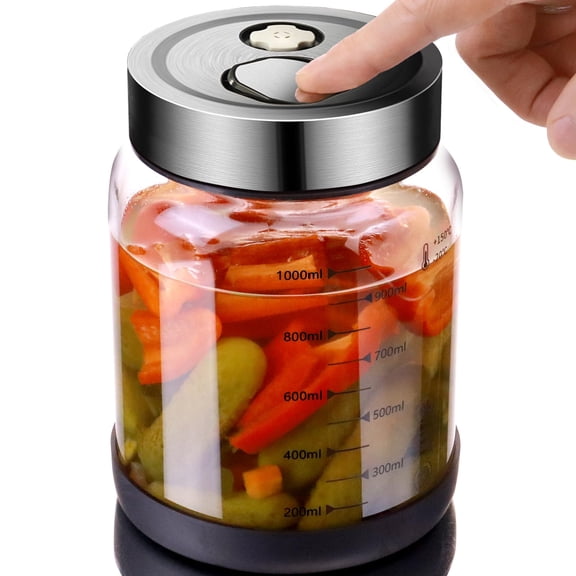 68oz/2L Fermentation Mason Jar, Pickle Jar for Fermenting, Glass Canister for Food,Kitchen Container for pickle, flour, Cookie, Candy, Loose Tea