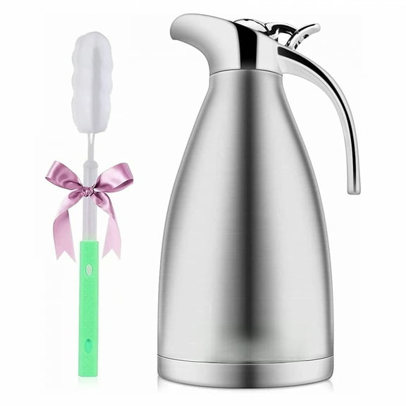 68oz Thermal Coffee Carafe with Handle - Double Walled Vacuum Insulated, 12+ Hrs Heat Retention for Coffee, Espresso, Water, Juice, Milk & Tea