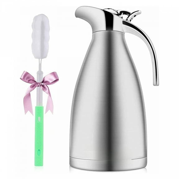 68oz Thermal Coffee Carafe with Handle, Double Walled Vacuum Insulated, 12+ Hrs Heat Retention, for Coffee, Tea & Beverages