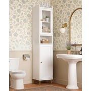 69.1" Tall Bathroom Storage Cabinet with 6 Shelves and 2 Doors, Narrow Storage Cabinet with Adjustable Shelves, Floor Cabinet for Bathroom, Living Room, Kitchen and Small Space, White