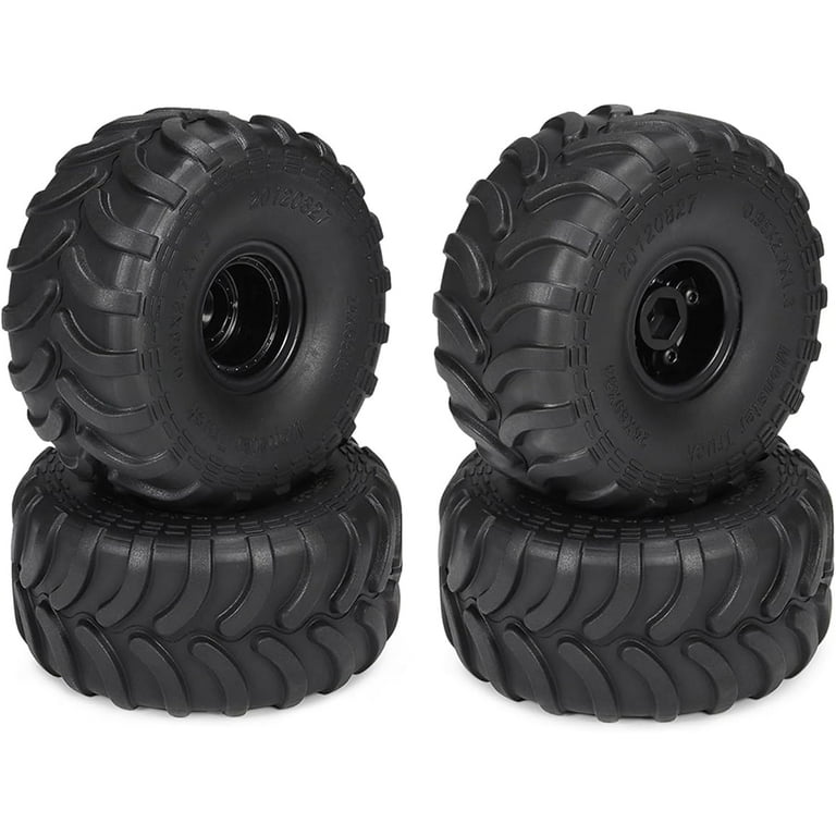 69 33mm Mud 1.0 Crawler Tires with 7mm Hex Hub Beadlock Wheel Rims for Monster Truck 1 24 RC Car Axial SCX24 AX24 FCX24 1 18 Scale TRX4M Upgrades Walmart