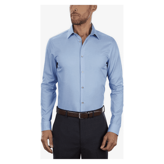 $69.50 Calvin Klein Men's Dress Stretch Shirt Cotton Sky Blue size XL