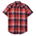 thumbnail image 1 of $69.50 Lucky Brand Men's Short Sleeve Button Up Mesa Western Shirt, Red Plaid,XL, 1 of 2