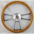 thumbnail image 1 of 69-94 CHEVROLET CARS All Models excl. Corvette, Sprint, Spectrum, 86-88 Nova 14" Black Wood Billet Black Steering Wheel Set Adapter & Horn, 1 of 1