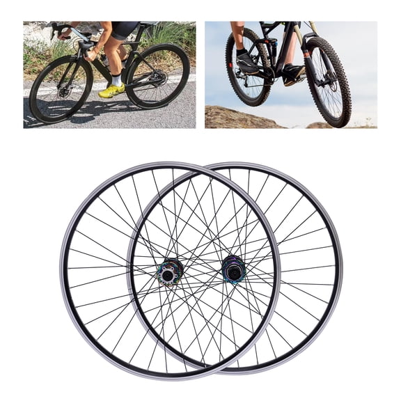 69.9cm/27.5inch Black Front+Rear Wheelset Aluminum Alloy Rim Disc Brakes for Cassettes 7/8/9/10/11/12